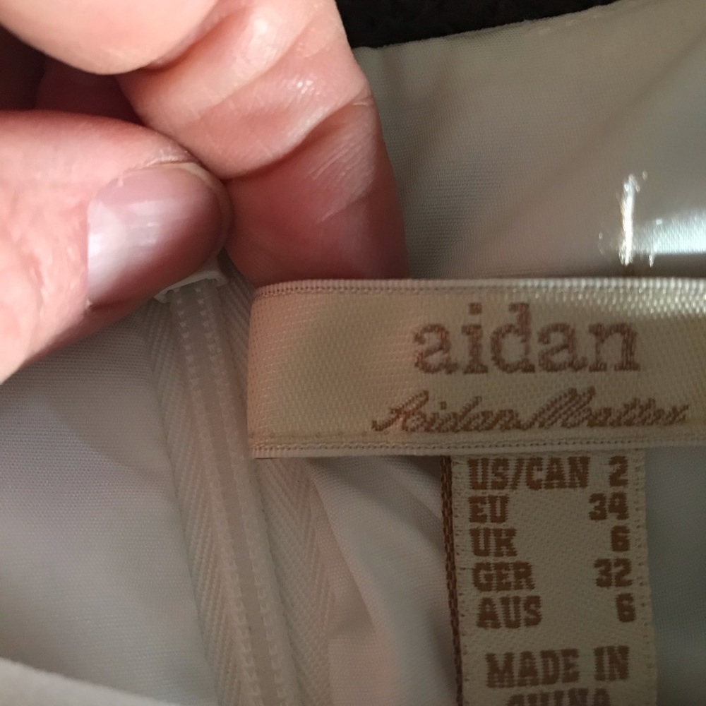 Aidan Mattox Ivory Dress Fringe - Picture 6 of 7